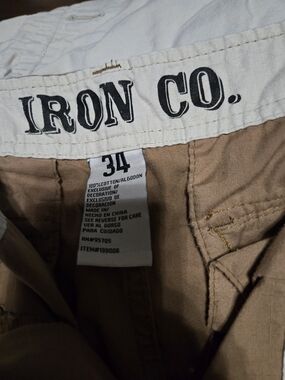 Iron Co. Khaki Cotton Shorts - Tan